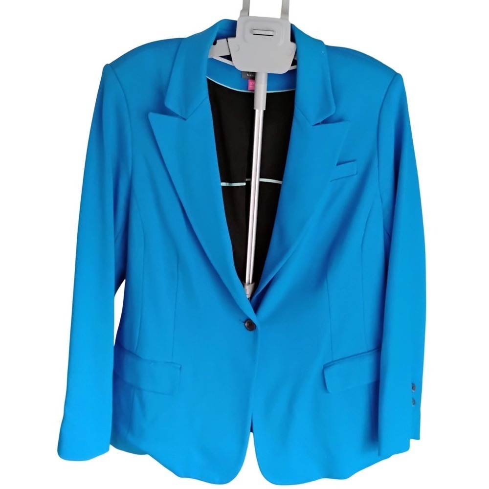 Vince Camuto Womens turquoise One Button Blazer Career Office Jacket 16 W